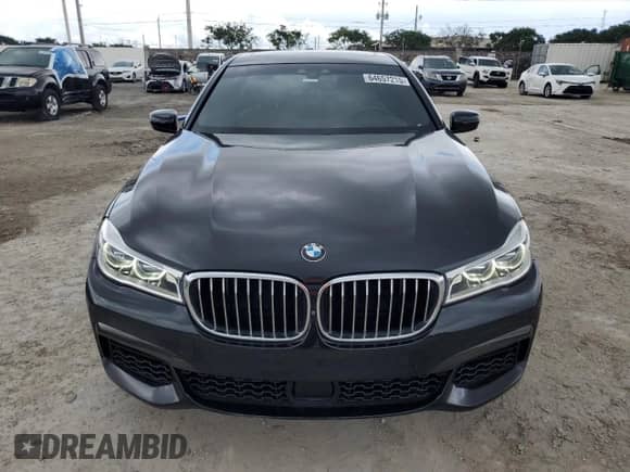 2019 BMW 7 Series 750i with VIN WBA7F0C53KGM25904, listed as a Copart auction lot 64657215 with 48,995 mi miles and Salvage title. Bid and sale history available at DreamBid. Image 5.