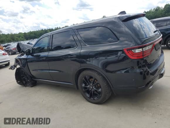 2020 Dodge Durango R/T with VIN 1C4SDHCT3LC393741, listed as a Copart auction lot 56969185 with Not provided miles and Salvage title. Bid and sale history available at DreamBid. Image 2.