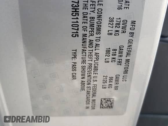 2017 Chevrolet Corvette 3LT с VIN 1G1YF2D73H5110715, выставлен на аукционе Copart как лот 79644404 с пробегом 15 672 миль миль и Списание • Salvage title. История ставок и продаж доступна на DreamBid. Изображение 13.