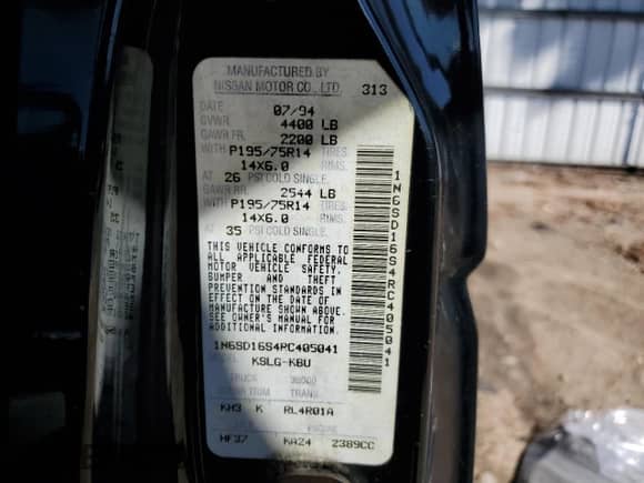 1994 Nissan Frontier XE с VIN 1N6SD16S4RC405041, выставлен на аукционе Copart как лот 80126095 с пробегом 167 978 миль миль и Списание • Salvage title. История ставок и продаж доступна на DreamBid. Изображение 12.