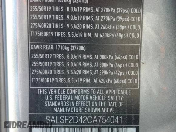 2012 Land Rover Range Rover Sport HSE z VIN SALSF2D42CA754041, wystawiony jako Copart lot #63872025 z przebiegiem 88 858 mil mil oraz Szkoda całkowita • Salvage title. Historia ofert i sprzedaży dostępna na DreamBid. Obrazek 14.