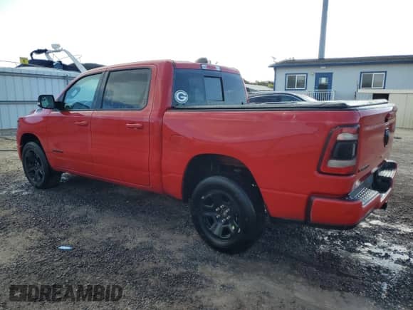 2021 Ram 1500 Big Horn with VIN 1C6RREFG1MN610200, listed as a Copart auction lot 84767334 with 61,999 mi miles and Clean title. Bid and sale history available at DreamBid. Image 2.