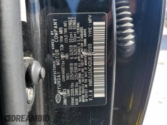 2013 Hyundai Tucson Limited с VIN KM8JU3AC4DU678599, выставлен на аукционе Copart как лот 81951535 с пробегом 137 485 миль миль и Списание • Salvage title. История ставок и продаж доступна на DreamBid. Изображение 13.