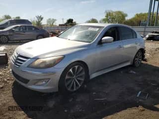 2014 Hyundai Genesis R-Spec z VIN KMHGC4DH7EU263448, wystawiony jako Copart lot #56155845 z przebiegiem 75 777 mil mil oraz Szkoda całkowita • Salvage title. Historia ofert i sprzedaży dostępna na DreamBid. Obrazek 1.