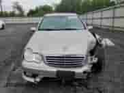 2005 Mercedes-Benz C 230 Kompressor with VIN WDBRF40J05F572730, listed as a Copart auction lot 56742355 with 130,211 mi miles and Salvage title. Bid and sale history available at DreamBid. Image 5.