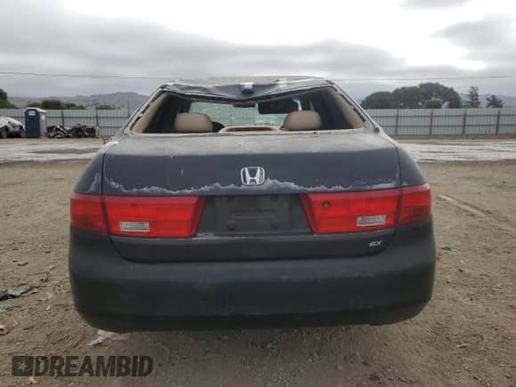 2005 Honda Accord EX-L with VIN 1HGCM558X5A118945, listed as a Copart auction lot 65771015 with 201,851 mi miles and Salvage title. Bid and sale history available at DreamBid. Image 6.