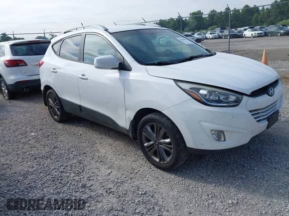 2014 Hyundai Tucson Limited with VIN KM8JUCAG0EU870929, listed as a IAAI auction lot 42864934 with 198,247 mi miles and . Bid and sale history available at DreamBid. Image 1.