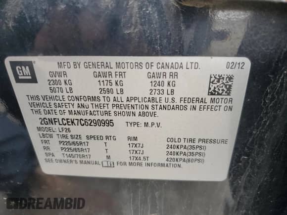 2012 Chevrolet Equinox LS с VIN 2GNFLCEK7C6290995, выставлен на аукционе Copart как лот 65002695 с пробегом 148 766 миль миль и Списание • Salvage title. История ставок и продаж доступна на DreamBid. Изображение 13.