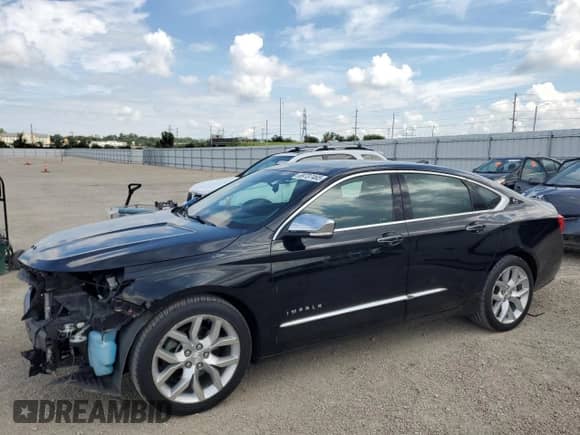 2017 Chevrolet Impala Premier z VIN 1G1145S37HU167160, wystawiony jako Copart lot #69737465 z przebiegiem 88 335 mil mil oraz Szkoda całkowita • Salvage title. Historia ofert i sprzedaży dostępna na DreamBid. Obrazek 1.