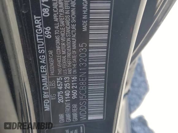 2014 Mercedes-Benz CLA 45 AMG с VIN WDDSJ5CB8EN132035, выставлен на аукционе Copart как лот 67320555 с пробегом 92 578 миль миль и Списание • Salvage title. История ставок и продаж доступна на DreamBid. Изображение 12.