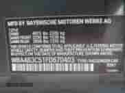 2015 BMW 4 Series 435i xDrive with VIN WBA4B3C51FD670403, listed as a IAAI auction lot 42927811 with Not provided miles and . Bid and sale history available at DreamBid. Image 9.