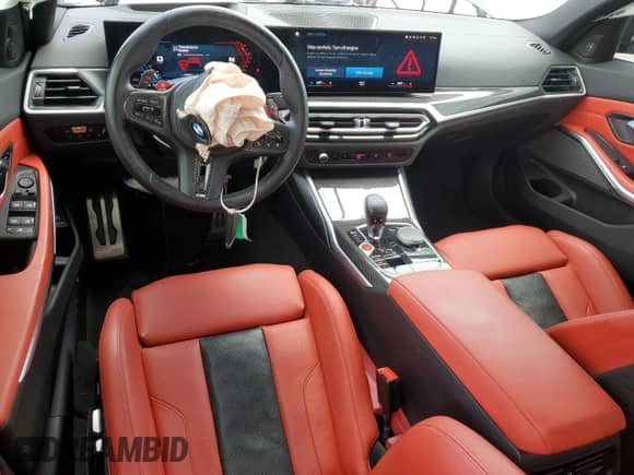 2023 BMW M3 Competition xDrive z VIN WBS43AY04PFR25772, wystawiony jako Copart lot #85650885 z przebiegiem 14 224 mil mil oraz Szkoda całkowita • Salvage title. Historia ofert i sprzedaży dostępna na DreamBid. Obrazek 8.