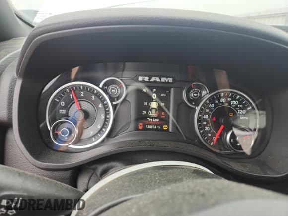 2019 Ram 1500 Big Horn with VIN 1C6SRFFT1KN663304, listed as a Copart auction lot 72096715 with 138,974 mi miles and Salvage title. Bid and sale history available at DreamBid. Image 9.