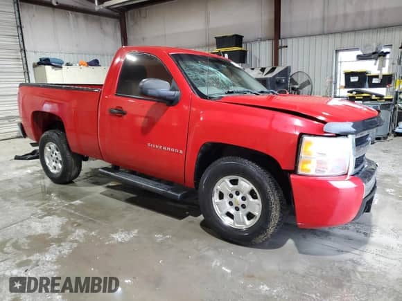 2009 Chevrolet Silverado 1500 Work Truck with VIN 1GCEC14X69Z196819, listed as a Copart auction lot 55151385 with 130,984 mi miles and Salvage title. Bid and sale history available at DreamBid. Image 4.
