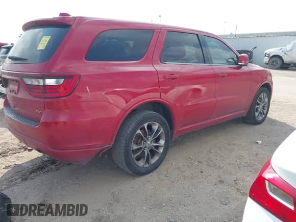 2019 Dodge Durango GT Plus with VIN 1C4RDJDG5KC557366, listed as a IAAI auction lot 43261399 with 186,392 mi miles and . Bid and sale history available at DreamBid. Image 4.