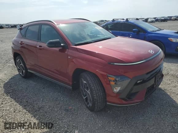 2025 Hyundai Kona N Line S with VIN KM8HBCA33SU251352, listed as a Copart auction lot 52631085 with 2,667 mi miles and Salvage title. Bid and sale history available at DreamBid. Image 4.