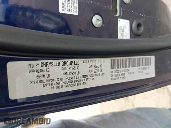 2014 Dodge Challenger R/T z VIN 2C3CDYBT6EH313794, wystawiony jako IAAI lot #42102668 z przebiegiem 175 140 mil mil oraz . Historia ofert i sprzedaży dostępna na DreamBid. Obrazek 9.