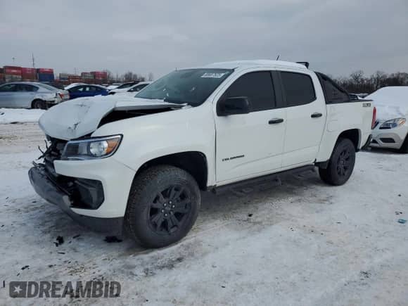 2021 Chevrolet Colorado 4WD Z71 with VIN 1GCGTDEN1M1278794, listed as a Copart auction lot 88687525 with 53,233 mi miles and Salvage title. Bid and sale history available at DreamBid. Image 1.