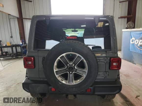 2022 Jeep Wrangler Unlimited Sahara с VIN 1C4HJXEN0NW265454, выставлен на аукционе Copart как лот 62191245 с пробегом 36 550 миль миль и Списание • Salvage title. История ставок и продаж доступна на DreamBid. Изображение 6.