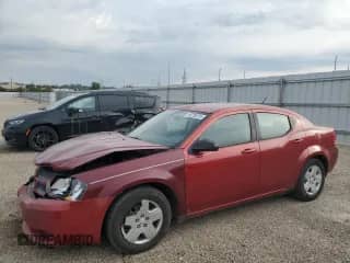 2008 Dodge Avenger SE with VIN 1B3LC46K48N106648, listed as a Copart auction lot 80700235 with 121,762 mi miles and Salvage title. Bid and sale history available at DreamBid. Image 1.
