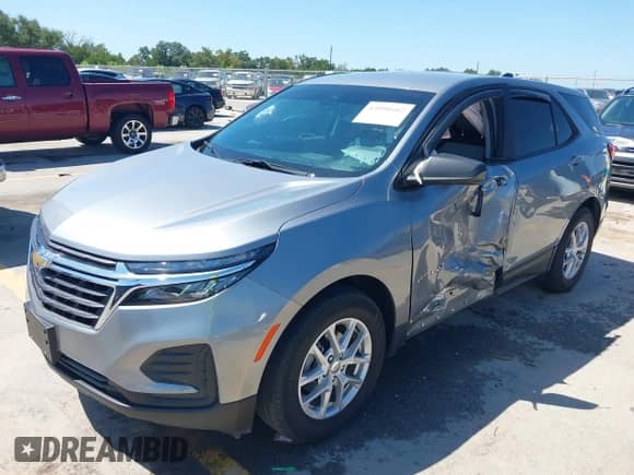 2023 Chevrolet Equinox LS with VIN 3GNAXHEG2PL242538, listed as a IAAI auction lot 43098682 with 22,600 mi miles and . Bid and sale history available at DreamBid. Image 17.