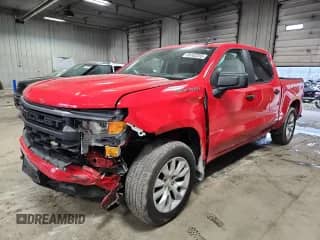 2022 Chevrolet Silverado 1500 Custom z VIN 1GCPDBEK6NZ617236, wystawiony jako Copart lot #69182255 z przebiegiem 87 354 mil mil oraz Szkoda całkowita • Salvage title. Historia ofert i sprzedaży dostępna na DreamBid. Obrazek 1.