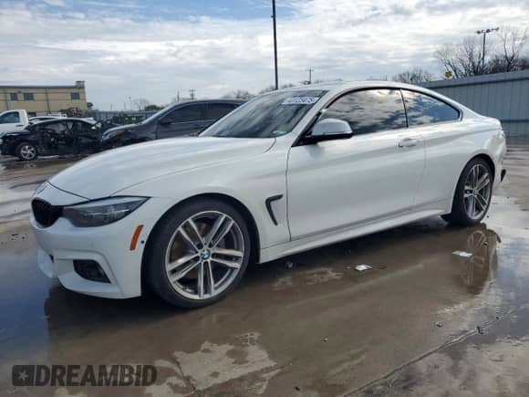 2020 BMW 4 Series 430i with VIN WBA4W3C01LAG91521, listed as a Copart auction lot 43123475 with 66,320 mi miles and Salvage title. Bid and sale history available at DreamBid. Image 1.