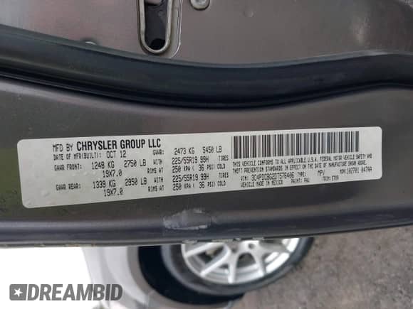 2013 Dodge Journey SXT with VIN 3C4PDCBG2DT576406, listed as a IAAI auction lot 42282487 with 155,751 mi miles and . Bid and sale history available at DreamBid. Image 9.