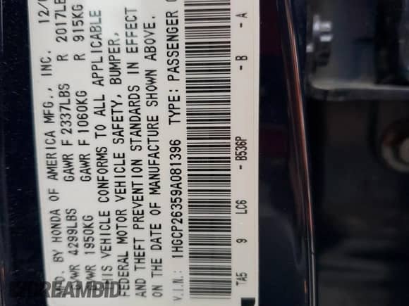 2009 Honda Accord LX с VIN 1HGCP26359A081396, выставлен на аукционе Copart как лот 89446615 с пробегом 144 235 миль миль и Списание • Salvage title. История ставок и продаж доступна на DreamBid. Изображение 12.