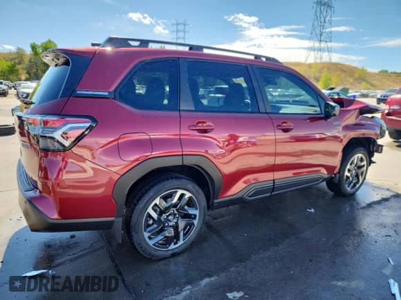 2025 Subaru Forester Limited Hybrid z VIN JF2SLSRD8SH404719, wystawiony jako Copart lot #80115755 z przebiegiem 3 165 mil mil oraz Szkoda całkowita • Salvage title. Historia ofert i sprzedaży dostępna na DreamBid. Obrazek 3.