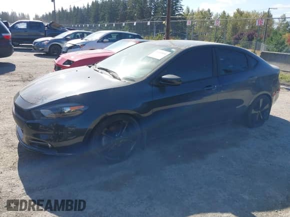 2014 Dodge Dart GT with VIN 1C3CDFEB5ED668895, listed as a IAAI auction lot 43413071 with 161,428 mi miles and . Bid and sale history available at DreamBid. Image 2.