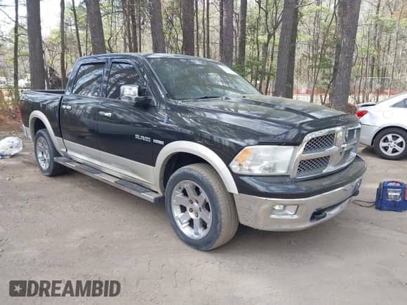 2010 Dodge 1500 Laramie with VIN 1D7RV1CT5AS105908, listed as a IAAI auction lot 41917421 with 212,030 mi miles and . Bid and sale history available at DreamBid. Image 1.