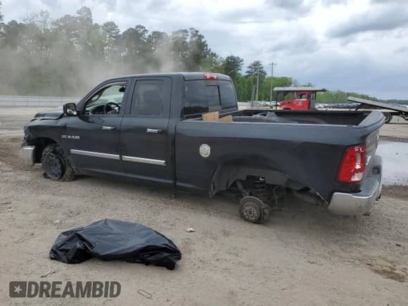 2010 Dodge 1500 SLT with VIN 1D7RB1GT8AS119207, listed as a Copart auction lot 50826645 with 186,610 mi miles and Salvage title. Bid and sale history available at DreamBid. Image 2.