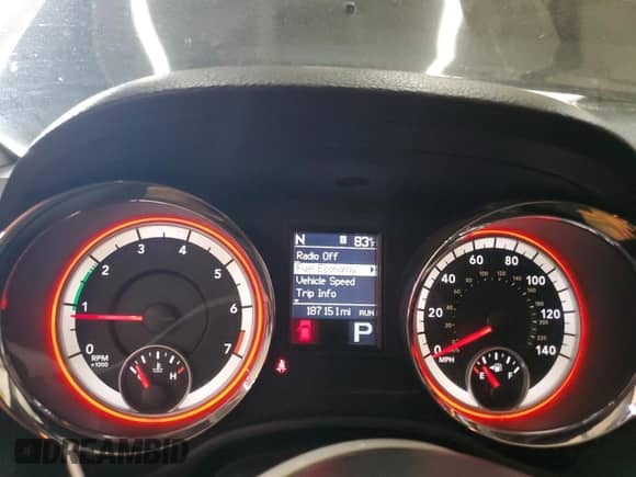 2012 Dodge Durango Crew with VIN 1C4RDJDG6CC212770, listed as a Copart auction lot 80857175 with 187,151 mi miles and Clean title. Bid and sale history available at DreamBid. Image 9.