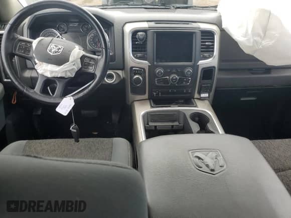 2019 Ram 1500 Big Horn with VIN 1C6RR6LT7KS675686, listed as a Copart auction lot 58254805 with 97,850 mi miles and Salvage title. Bid and sale history available at DreamBid. Image 8.