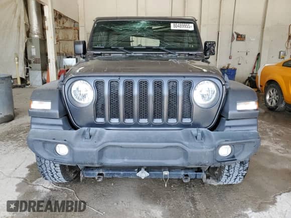 2021 Jeep Wrangler Unlimited Willys with VIN 1C4HJXDN7MW509536, listed as a Copart auction lot 80489955 with 80,684 mi miles and Salvage title. Bid and sale history available at DreamBid. Image 5.