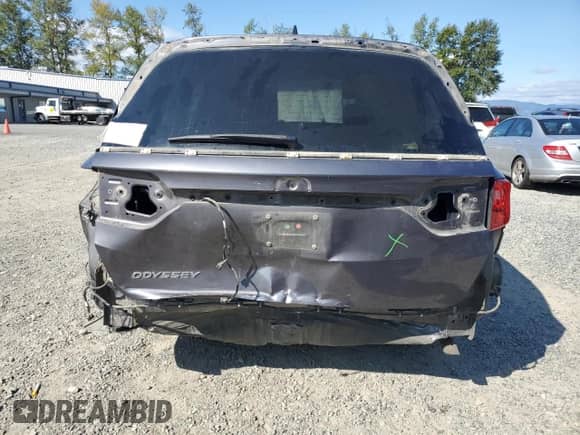 2022 Honda Odyssey EX-L with VIN 5FNRL6H74NB024443, listed as a Copart auction lot 80313535 with 75,467 mi miles and Salvage title. Bid and sale history available at DreamBid. Image 6.