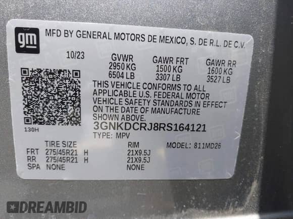 2024 Chevrolet Blazer EV eAWD RS z VIN 3GNKDCRJ8RS164121, wystawiony jako IAAI lot #42597374 z przebiegiem 7 037 mil mil oraz . Historia ofert i sprzedaży dostępna na DreamBid. Obrazek 9.