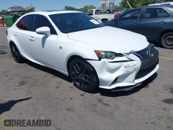 2014 Lexus IS 350 with VIN JTHCE1D23E5004892, listed as a IAAI auction lot 42401727 with 182,136 mi miles and . Bid and sale history available at DreamBid. Image 1.
