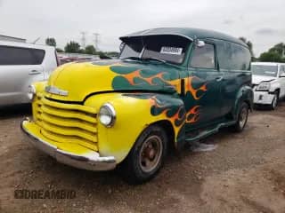 1949 Chevrolet Chevy Van z VIN 21GPA12893, wystawiony jako Copart lot #62034984 z przebiegiem 62 772 mil mil oraz Szkoda całkowita • Salvage title. Historia ofert i sprzedaży dostępna na DreamBid. Obrazek 1.