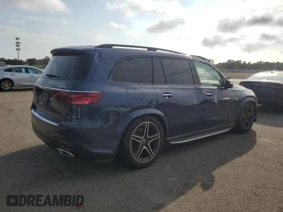 2024 Mercedes-Benz GLS 450 with VIN 4JGFF5KEXRB217454, listed as a Copart auction lot 81544815 with 17,221 mi miles and Salvage title. Bid and sale history available at DreamBid. Image 3.
