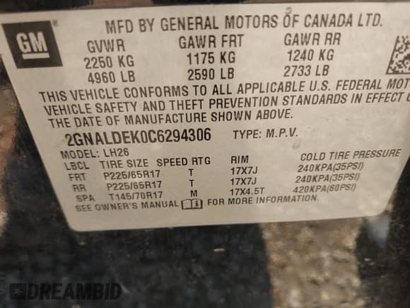 2012 Chevrolet Equinox 1LT с VIN 2GNALDEK0C6294306, выставлен на аукционе IAAI как лот 43224978 с пробегом 199 047 миль миль и . История ставок и продаж доступна на DreamBid. Изображение 9.