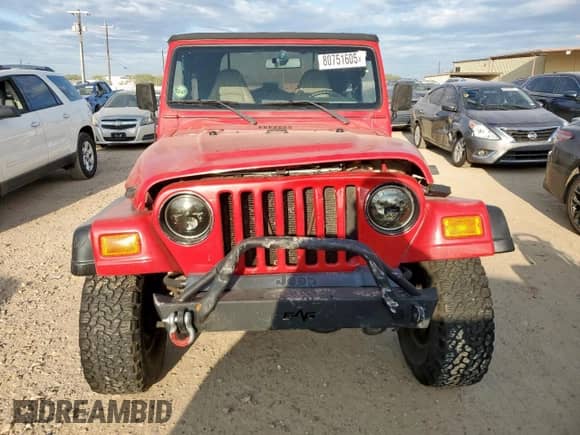 2000 Jeep Wrangler SE with VIN 1J4FA29P4YP798115, listed as a Copart auction lot 80751605 with 119,345 mi miles and Salvage title. Bid and sale history available at DreamBid. Image 5.