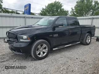 2014 Ram 1500 Sport with VIN 1C6RR7UT4ES389593, listed as a Copart auction lot 57131885 with 132,193 mi miles and Salvage title. Bid and sale history available at DreamBid. Image 1.