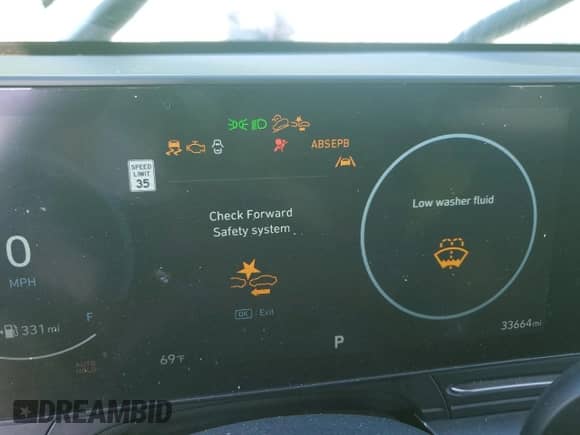 2024 Hyundai Kona Limited с VIN KM8HE3A36RU108607, выставлен на аукционе Copart как лот 70826485 с пробегом 33 664 миль миль и Списание • Salvage title. История ставок и продаж доступна на DreamBid. Изображение 9.