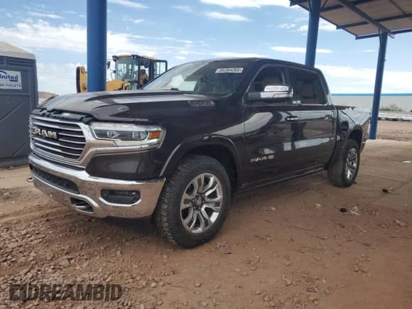 2019 Ram 1500 Longhorn z VIN 1C6SRFKT6KN811887, wystawiony jako Copart lot #85364265 z przebiegiem 38 642 mil mil oraz Szkoda całkowita • Salvage title. Historia ofert i sprzedaży dostępna na DreamBid. Obrazek 1.
