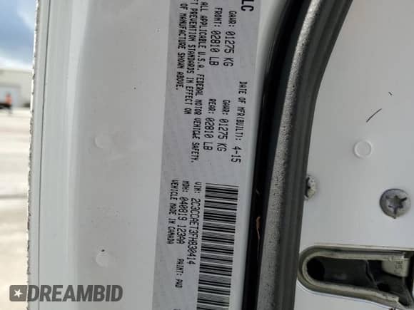 2015 Chrysler 300 C с VIN 2C3CCAET3FH830414, выставлен на аукционе Copart как лот 73649014 с пробегом Не указан миль и Списание • Salvage title. История ставок и продаж доступна на DreamBid. Изображение 13.