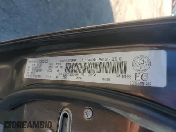 2018 Ram 1500 Express with VIN 3C6RR7KT8JG149094, listed as a Copart auction lot 80835275 with 169,050 mi miles and Salvage title. Bid and sale history available at DreamBid. Image 12.