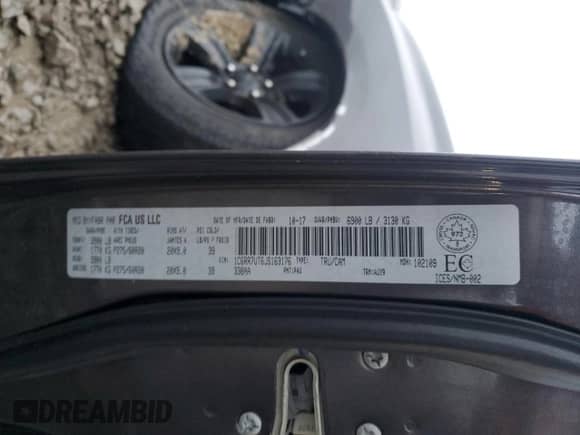 2018 Ram 1500 Sport with VIN 1C6RR7UT6JS163176, listed as a Copart auction lot 46830415 with 107,609 mi miles and Non repairable. Bid and sale history available at DreamBid. Image 13.