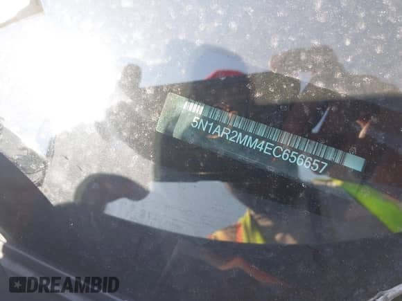 2014 Nissan Pathfinder SV with VIN 5N1AR2MM4EC656657, listed as a IAAI auction lot 42867307 with Not provided miles and . Bid and sale history available at DreamBid. Image 11.